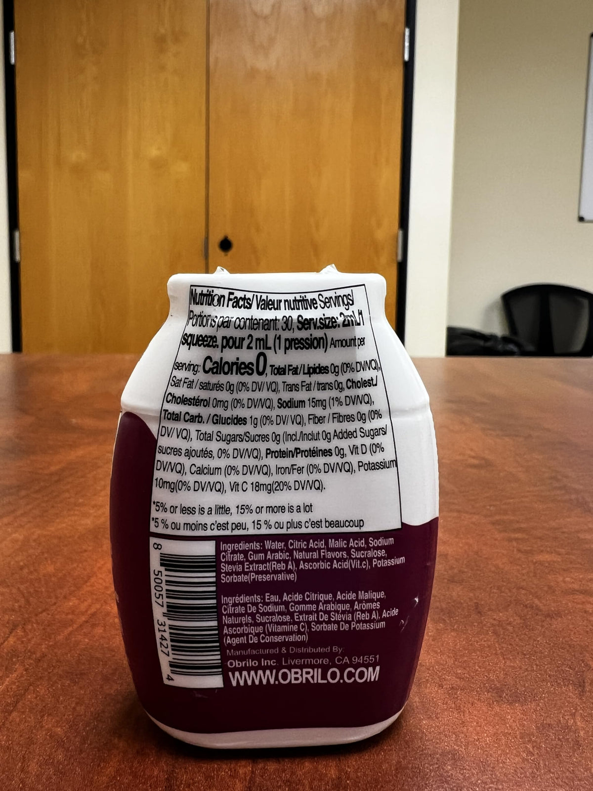 Obrilo Berry flavor drops for kids and adults.