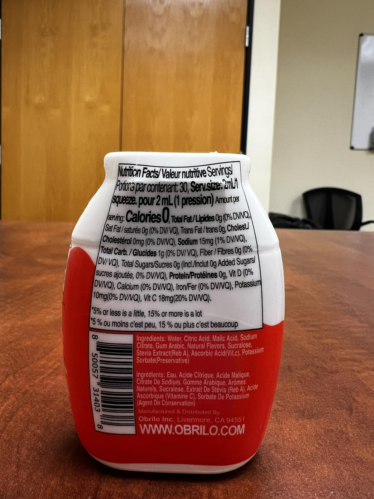 Obrilo Travel-friendly drops flavor drinks anywhere, anytime.