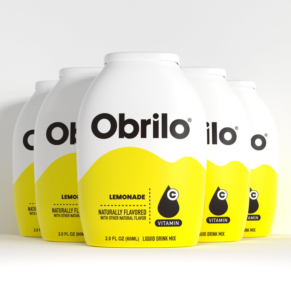 Obrilo Water Enhancer Lemon bottle pour for a quick zesty sip