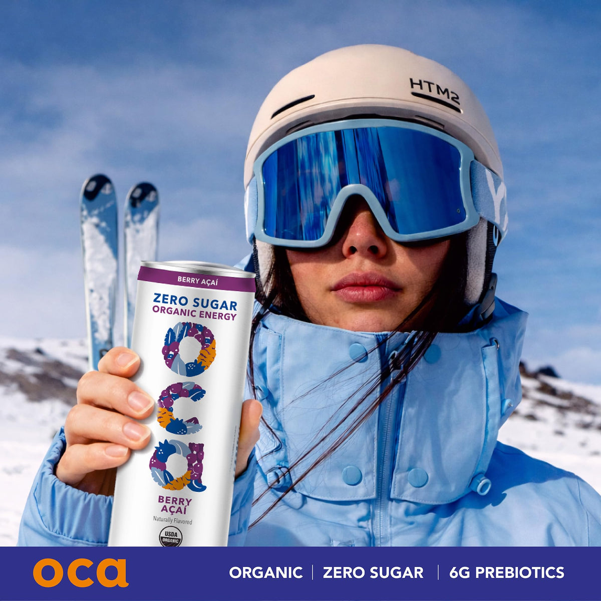OCA ZERO Berry Acai carton packaging displaying 12-pack convenience