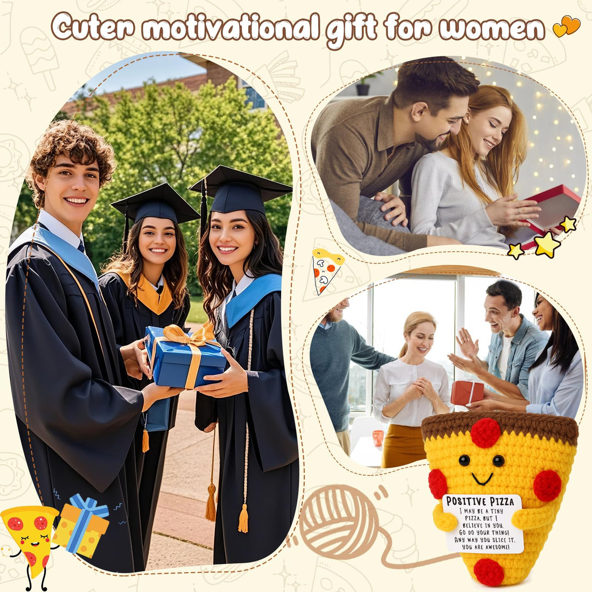 OCCdesign friend pizza gift, sweet token of encouragement for someone you care about.