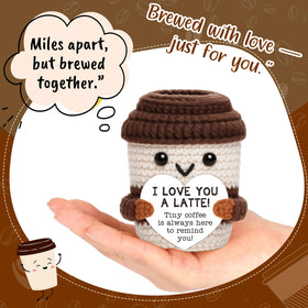 OCCdesign I Love You a Latte crochet gift for coffee lovers with sentimental flair
