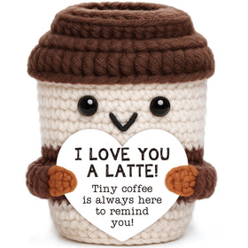 OCCdesign mini anniversary crochet coffee decor enhances desk ambiance with lasting charm