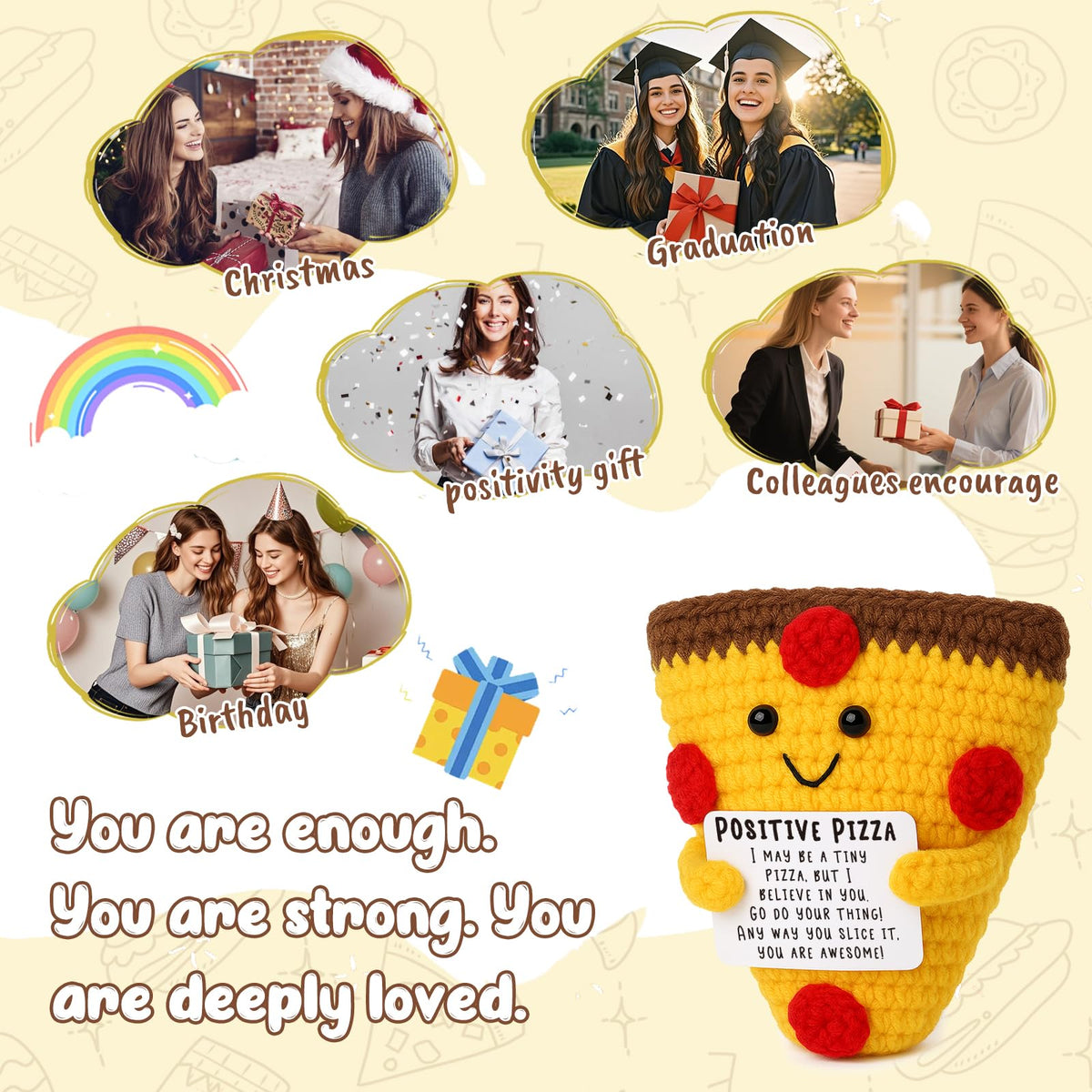 OCCdesign partner pizza gift, playful keepsake showing support for loved ones.