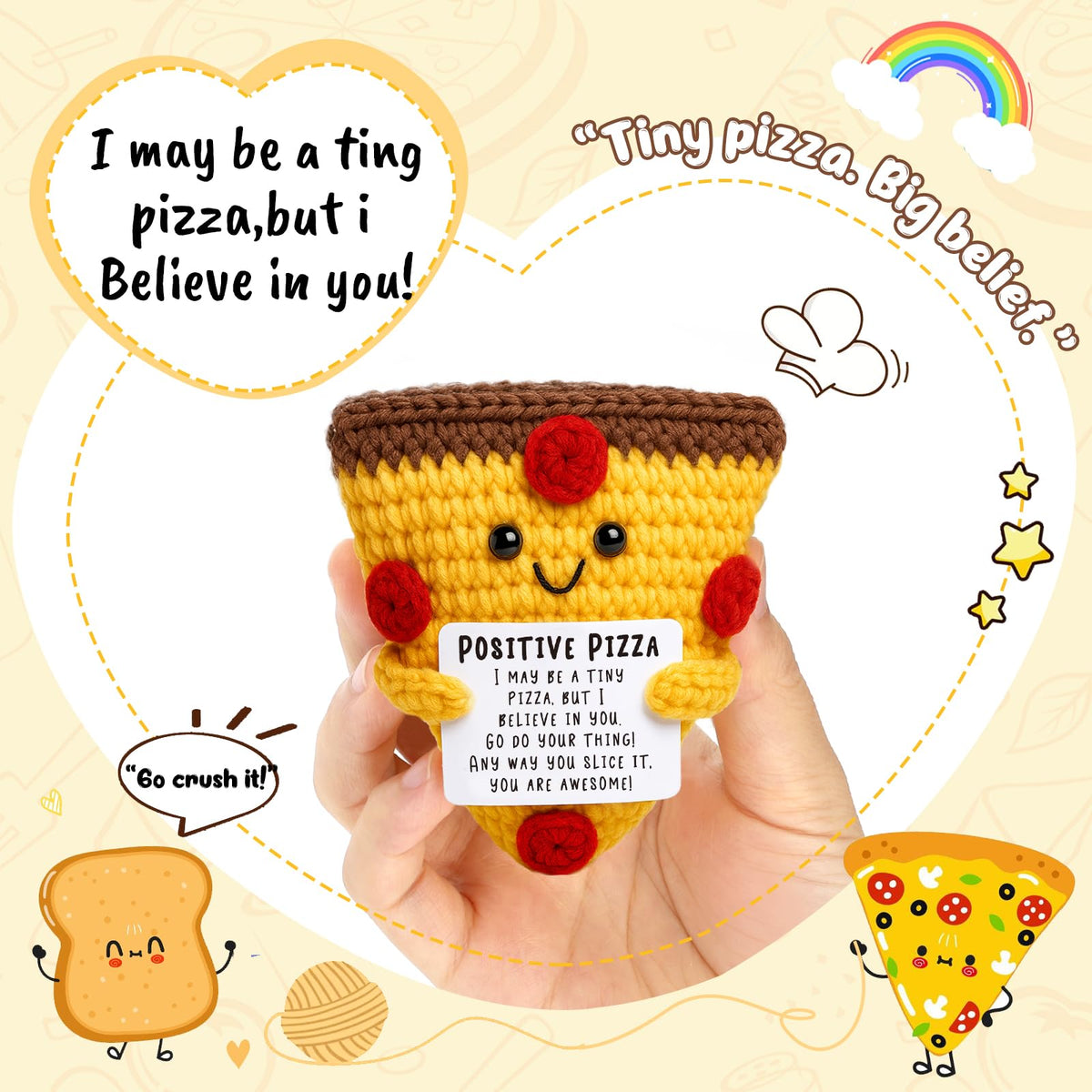 OCCdesign pizza pun gift, lighthearted humor to lift spirits at work.