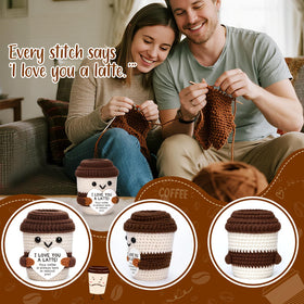 OCCdesign teacher appreciation crochet coffee decor on a shelf in a classroom setting