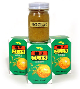 Ocean Foods Yuzu Kosho Green pack front view, bright heat for seafood and veggies