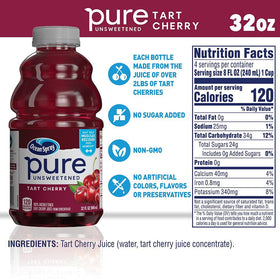 Ocean Spray Tart Cherry juice pouring demonstrates bold flavor, ideal as a cocktail mixer.