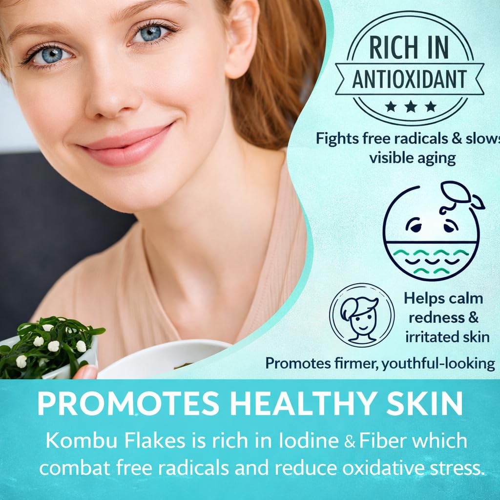 Ocean's Balance Kombu Flakes sprinkled over salads for umami lift.