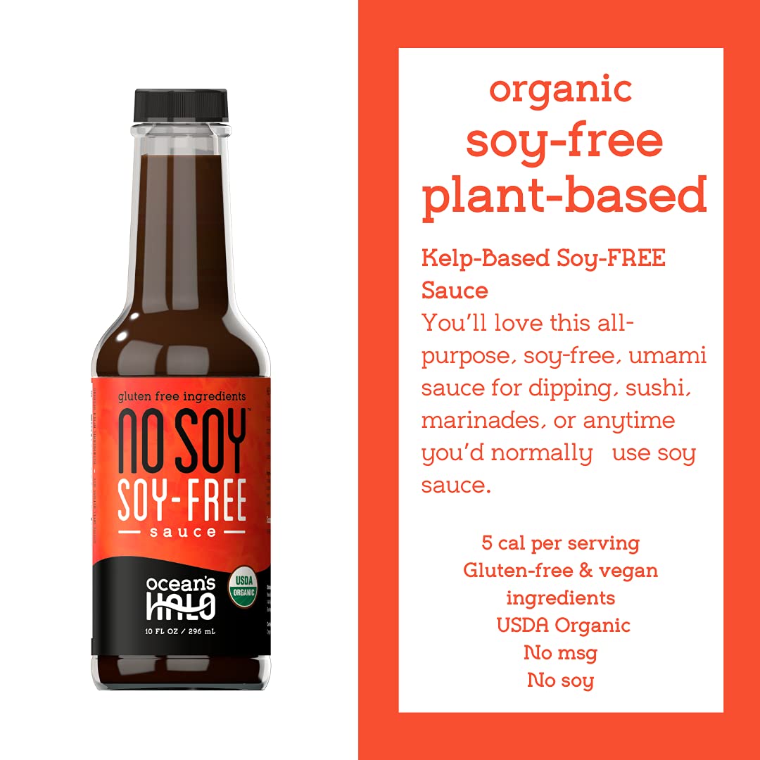 Ocean's Halo No Soy Sauce 2-pack pack shot highlighting convenient gluten-free option