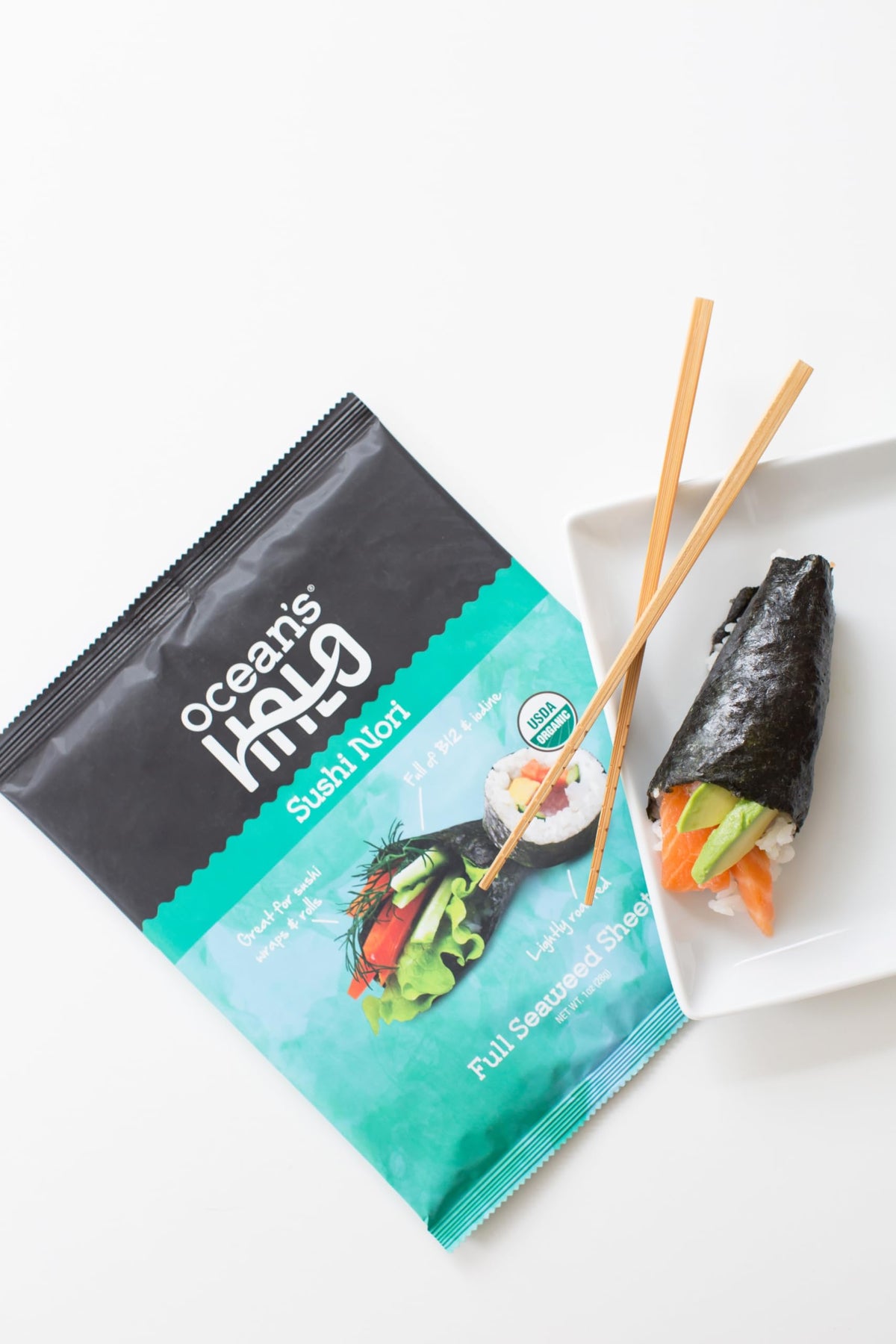 Ocean's Halo sushi nori snack ready for a light, keto-friendly treat