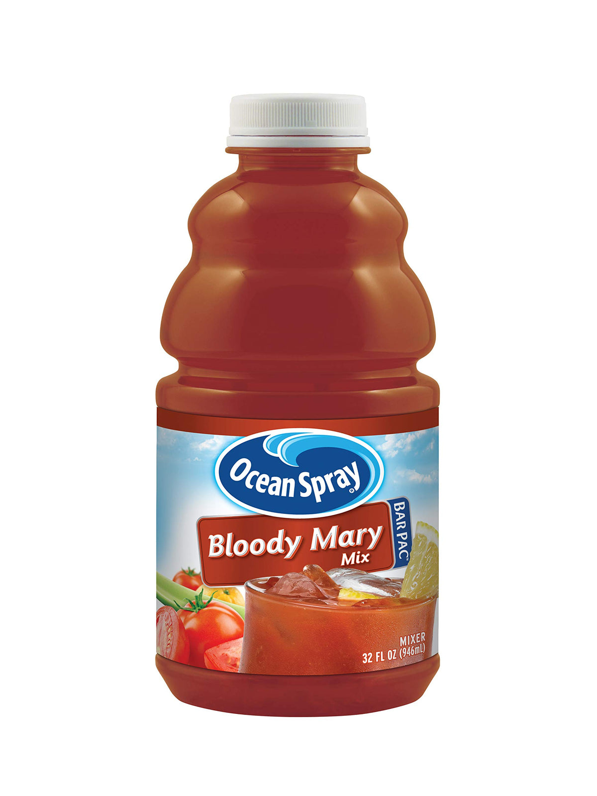 Ocean Spray BarPac Bloody Mary mixer bottle ready for fast-service brunch cocktails.