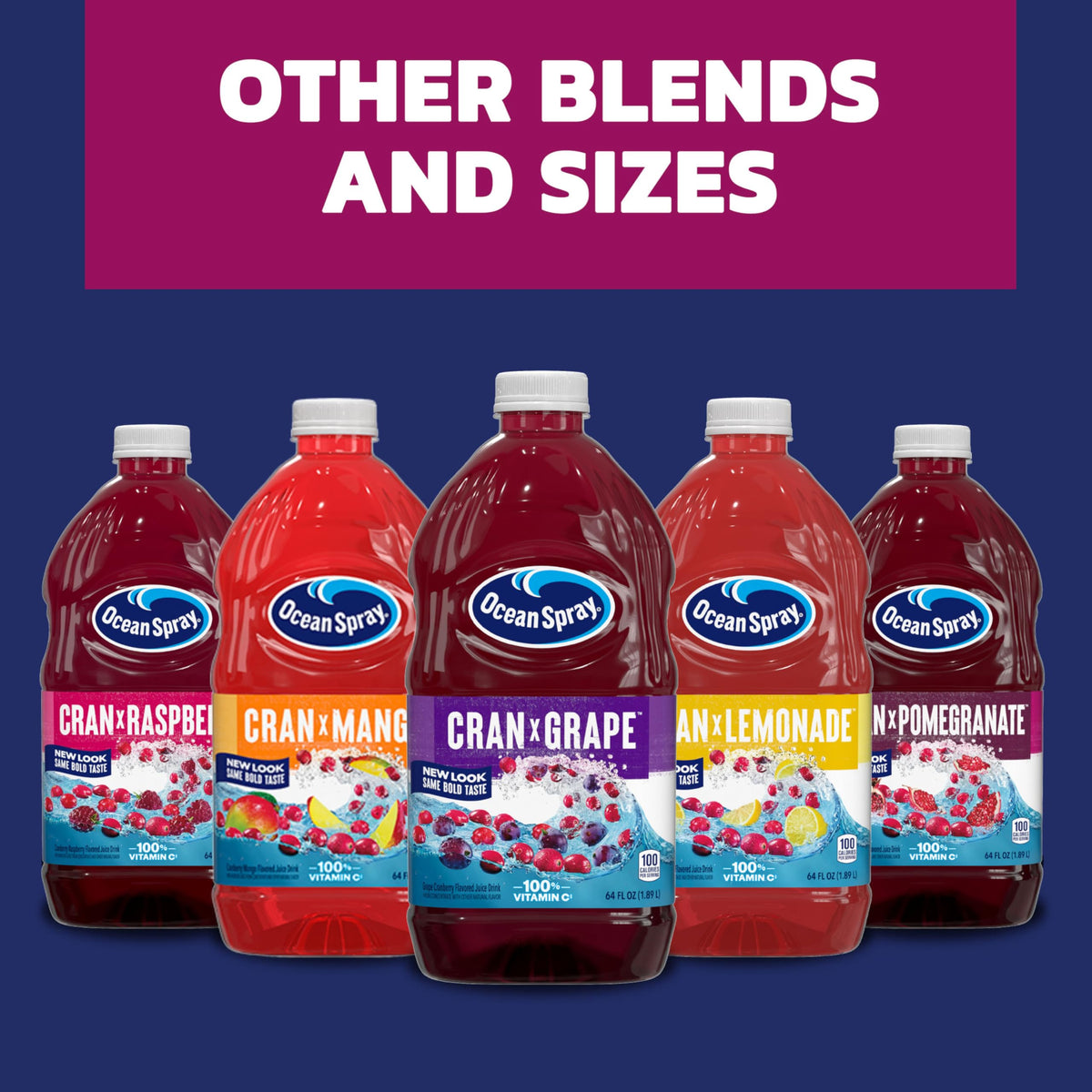 Diet Cran-Pomegranate bottle with cocktail and mocktail ideas.