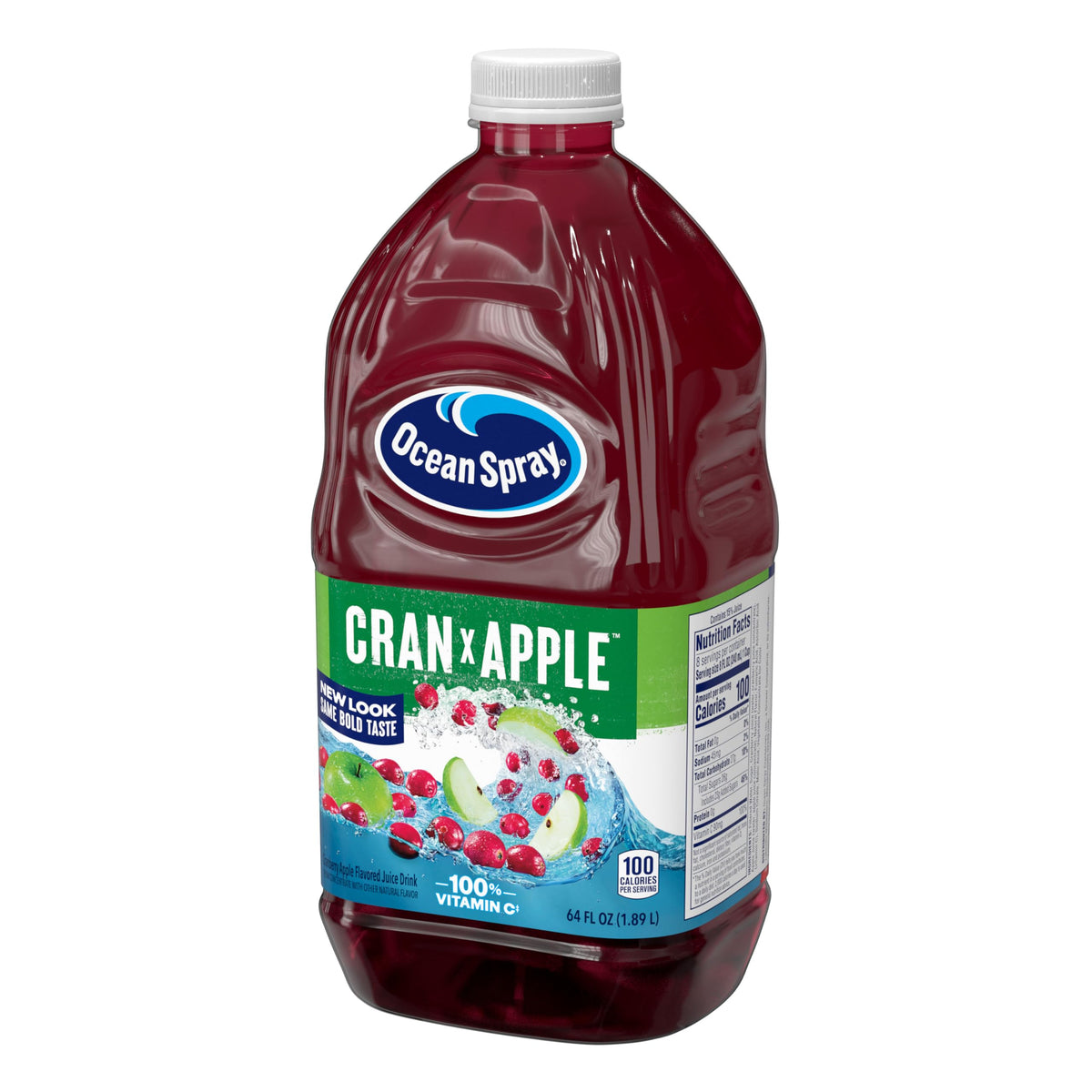Ocean Spray Cran-Apple concentrate graphic hints at a real fruit base