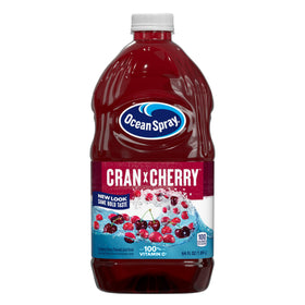 Ocean Spray Cran-Cherry juice bottle 64 oz for family sharing.