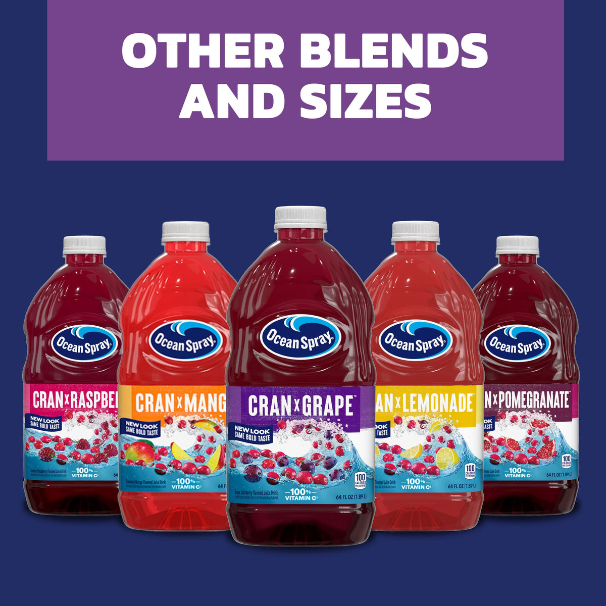 Ocean Spray Cran-Grape 8-pack display, convenient for sharing