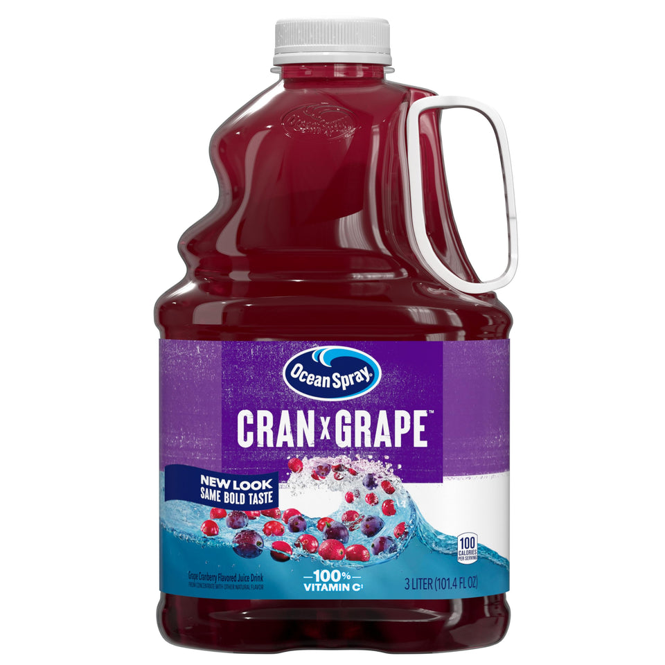 Ocean Spray Cran-Grape six-pack bottles ready for family refreshment.