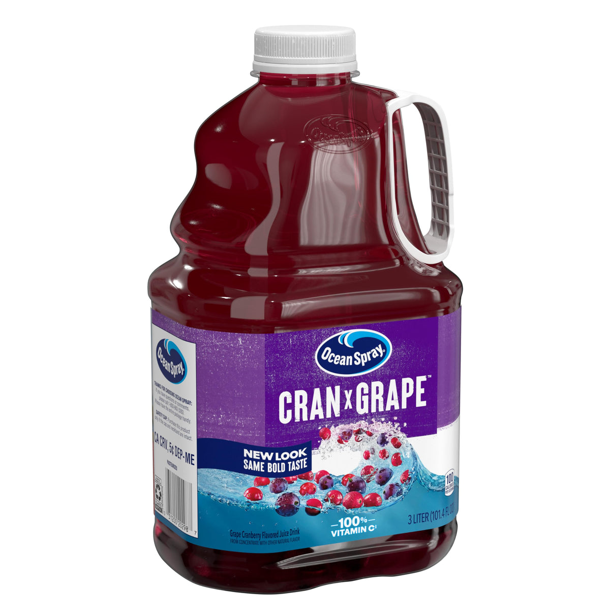 Vibrant splash of Cran-Grape highlighting cranberry-grape blend.