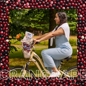 Ocean Spray Cran-Grape label close-up, highlighting no artificial flavors