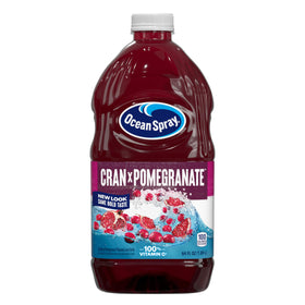 Ocean Spray Cran-Pomegranate diet juice bottle, 64 oz, low calories.