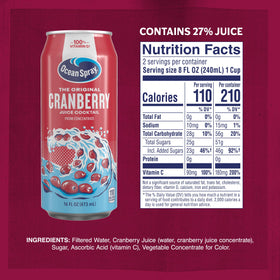 Ocean Spray Cranberry Juice Cocktail 12-pack, ideal for sharing at gatherings.