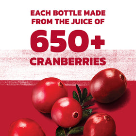 Ocean Spray Cranberry Juice From Concentrate label close-up with no added sugar.