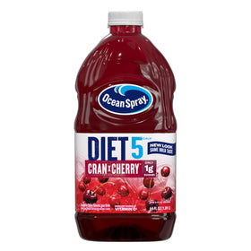 Ocean Spray Diet Cran-Cherry bottle 64 oz pack eight for family sharing and low-calorie refreshment.