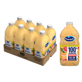Ocean Spray 100% Grapefruit Juice bottle front showing bulk 60 oz pack for families