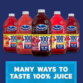 Ocean Spray fridge-ready grapefruit juice bottle on shelf for easy access