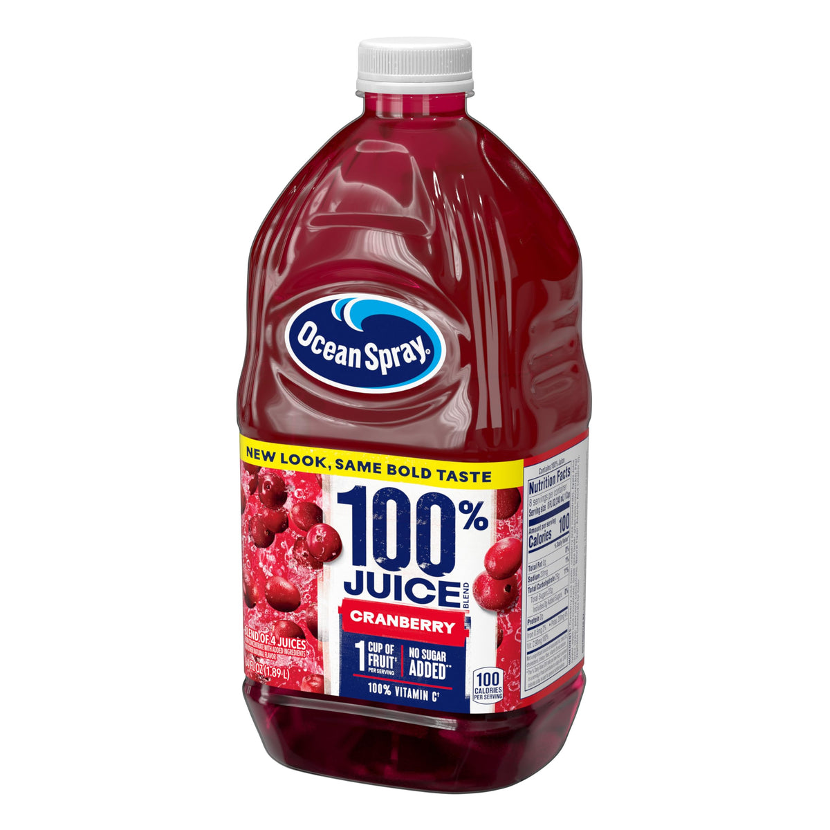Ocean Spray North American cranberries field scene implies sustainable sourcing.