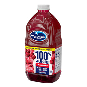 Ocean Spray North American cranberries field scene implies sustainable sourcing.