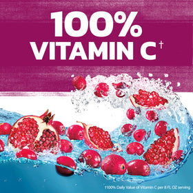 Real fruit juice blend of cranberry and pomegranate.