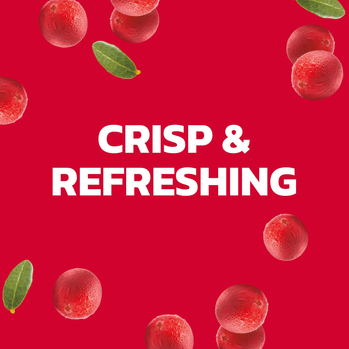 Pouring Ocean Spray Sparkling Diet Cranberry to reveal crisp, real-cranberry flavor