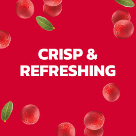 Pouring Ocean Spray Sparkling Diet Cranberry to reveal crisp, real-cranberry flavor