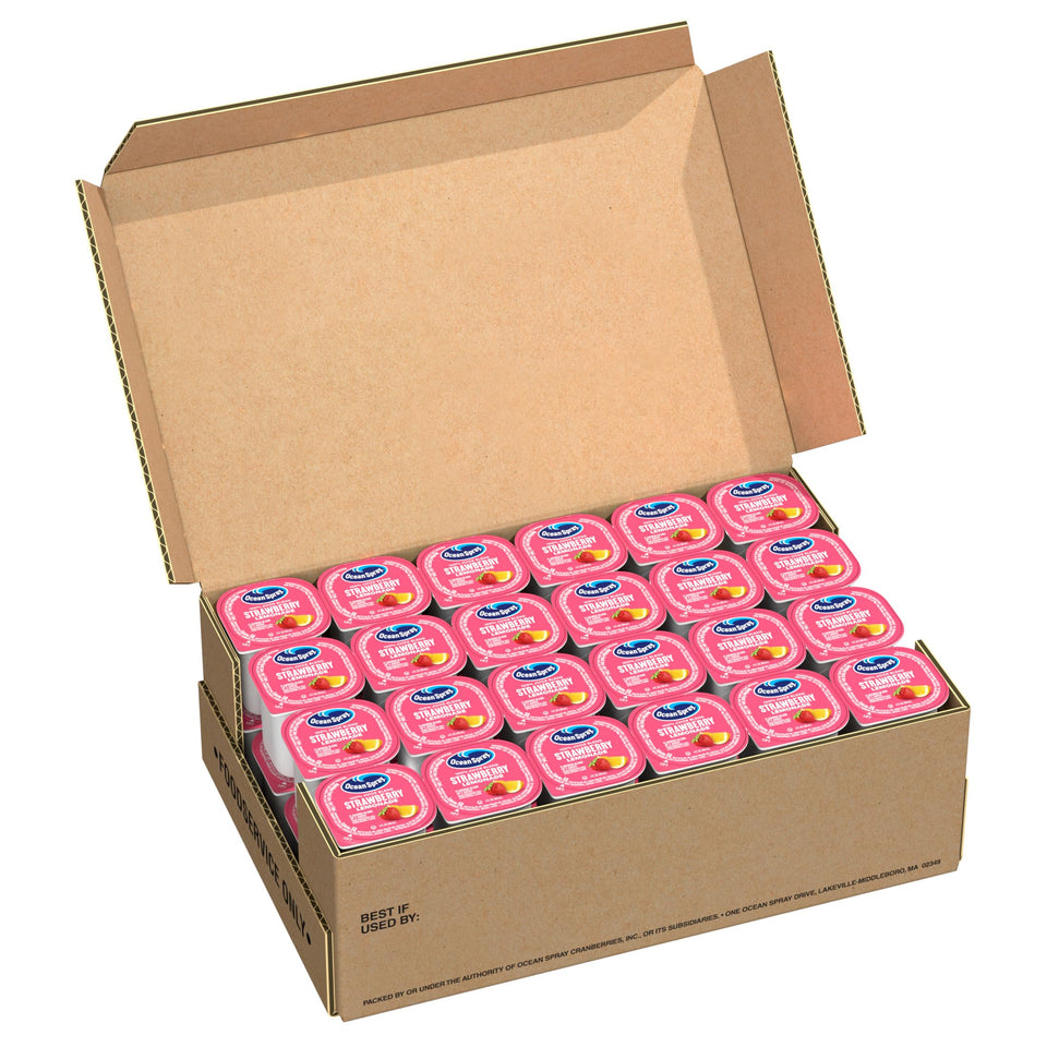 Ocean Spray Strawberry Lemonade juice cup ready for on-the-go enjoyment