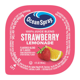 Ocean Spray Strawberry Lemonade being poured for a refreshing mocktail option