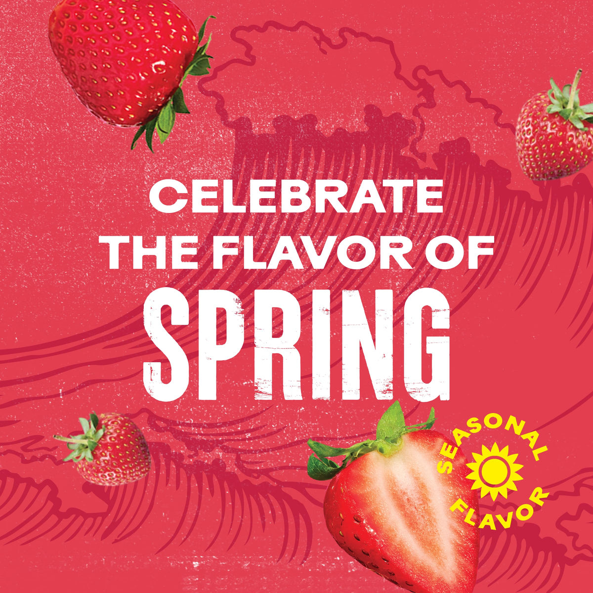 Chilled glass of Ocean Spray Strawberry Shortcake ready to enjoy.