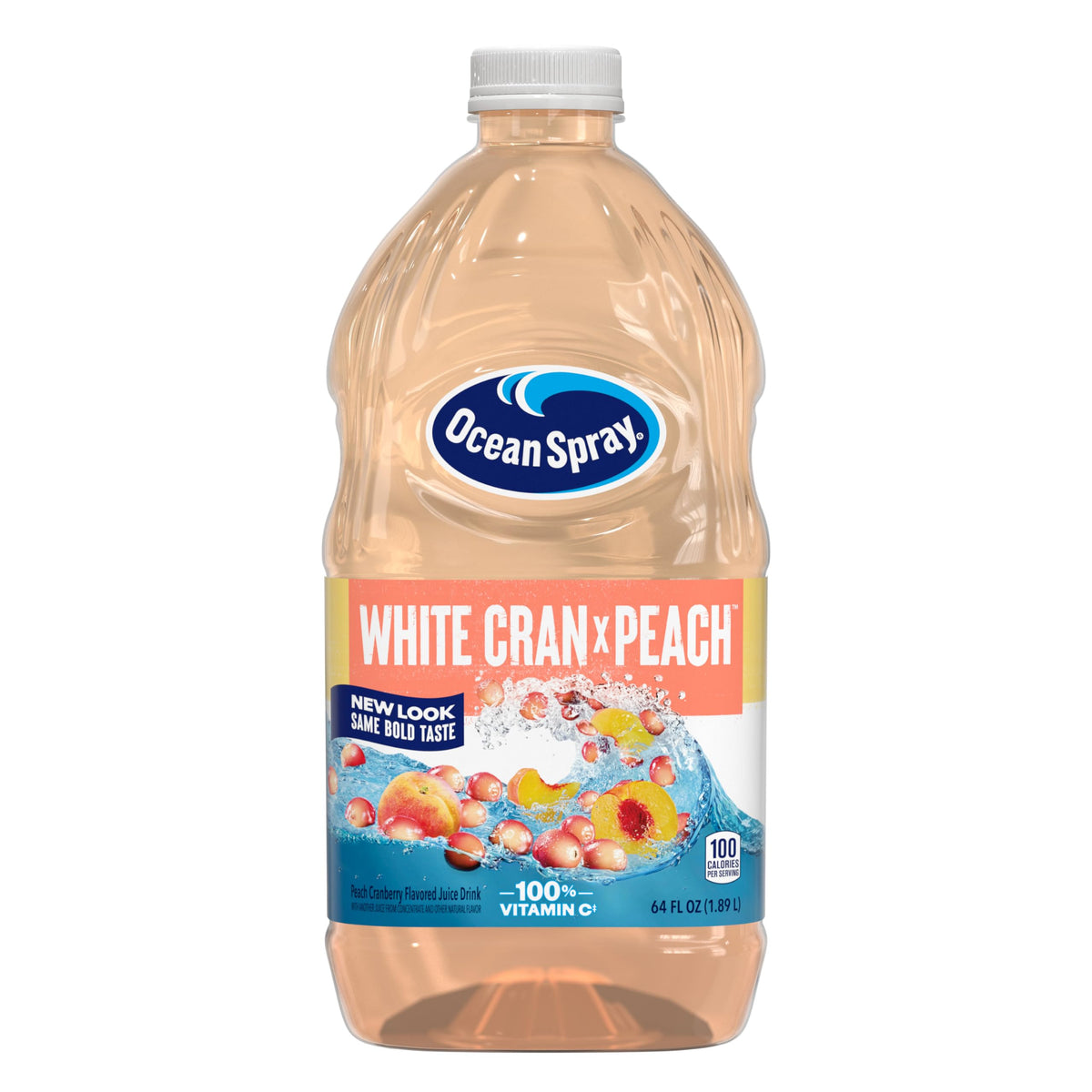 Ocean Spray White Cran-Peach bottle ready to chill for refreshing moments.
