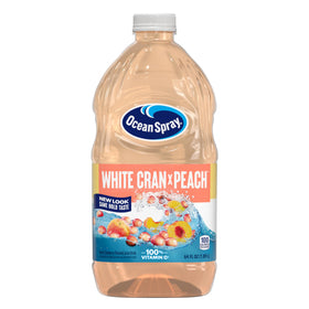 Ocean Spray White Cran-Peach bottle ready to chill for refreshing moments.