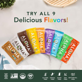 OCG Aloha chocolate chip cookie dough bars 12-pack ideal for quick energy between activities