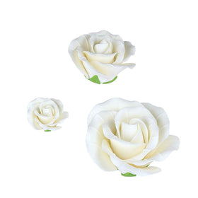 O'CREME Garden Roses gumpaste flower one-and-quarter-inch second piece for lush cupcake accents.