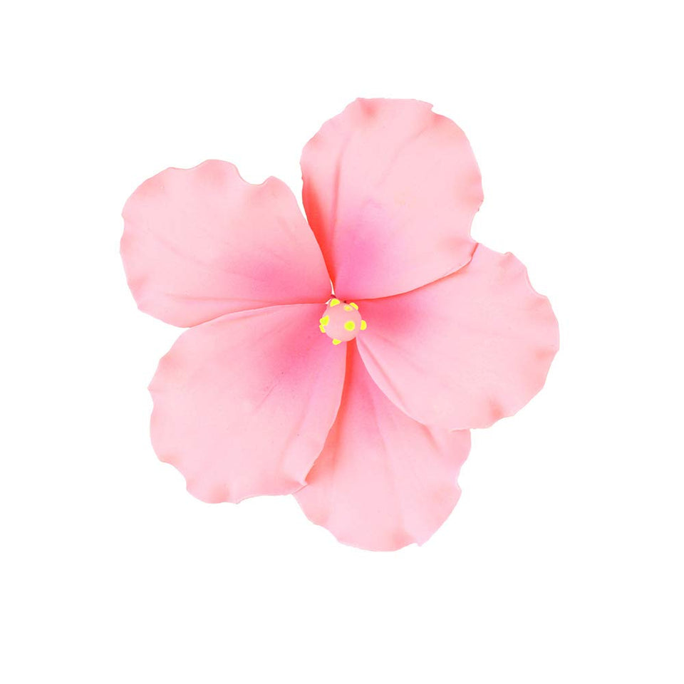 O'CREME hibiscus gumpaste flowers set of three pink for elegant cake decorating