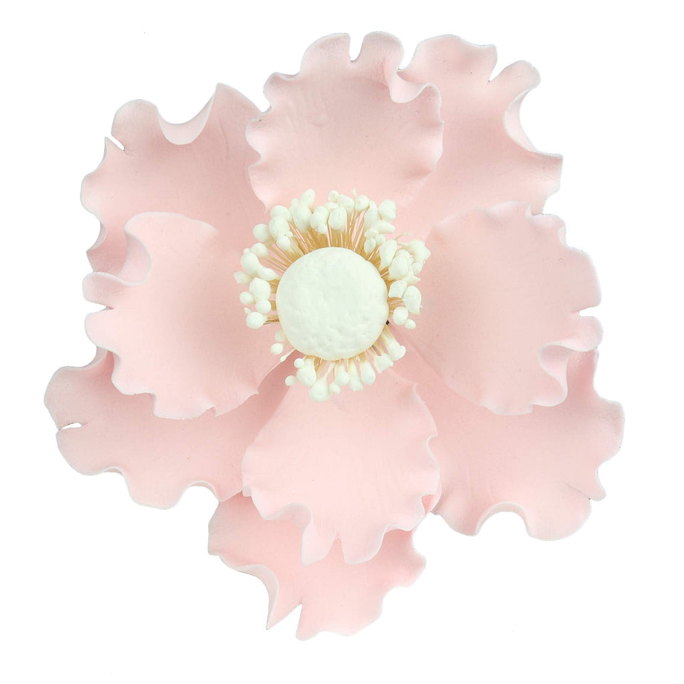 O'CREME gumpaste Anemone set in pastel pink for elegant cake decoration