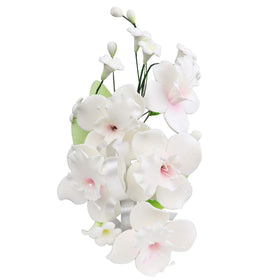 O'Creme gumpaste flower spray white orchid 9x6 for wedding cake decoration