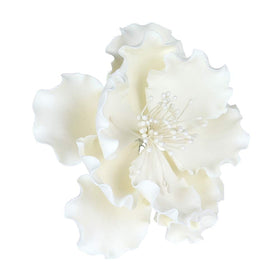 O'Creme Peony gumpaste flower close-up showing lifelike veining for cake decor.