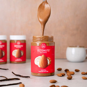 OCTONUTS Non-GMO and Kosher certification seals for inclusive diets.