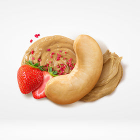 Octonuts Strawberry Cashew Butter on toast, showcasing creamy spread without dairy.