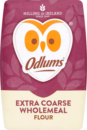 Odlums Wholemeal Extra Coarse Flour pack for hearty bread baking