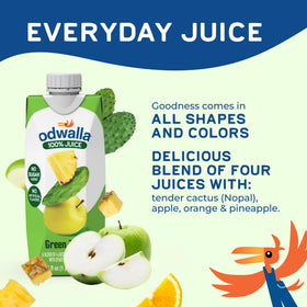 ODWALLA Green Juice in resealable Tetra Pak for eco-friendly storage.