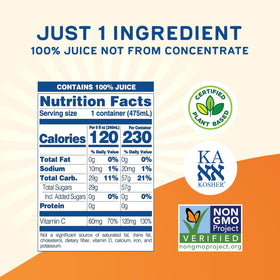 ODWALLA hand-picked Valencia oranges emphasize natural fruit goodness